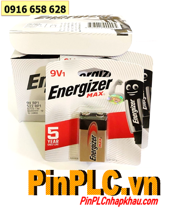 COMBO 1HỘP 12VỈ Pin 9v Alkaline Energizer 522-BP1, 6LR61 (Made in Malaysia) _Giá chỉ 588.000đ/HỘP